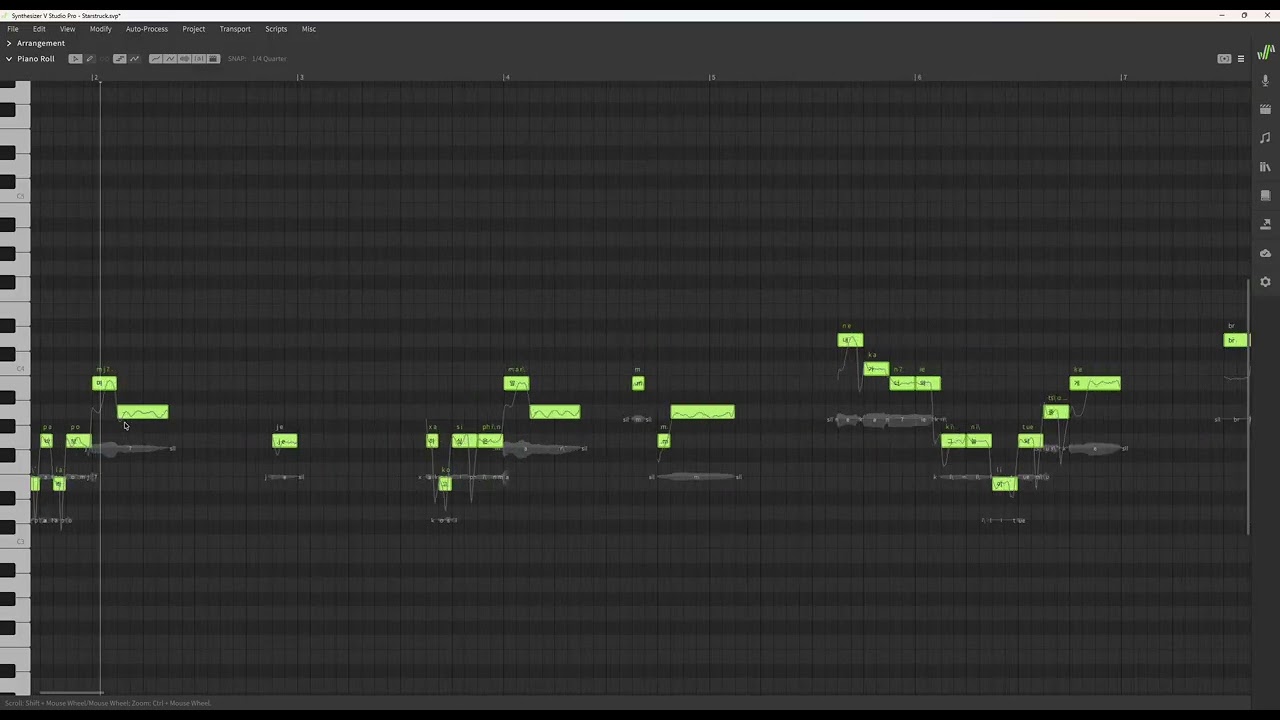 SynthV 1 Hangul to Phoneme script Demo.