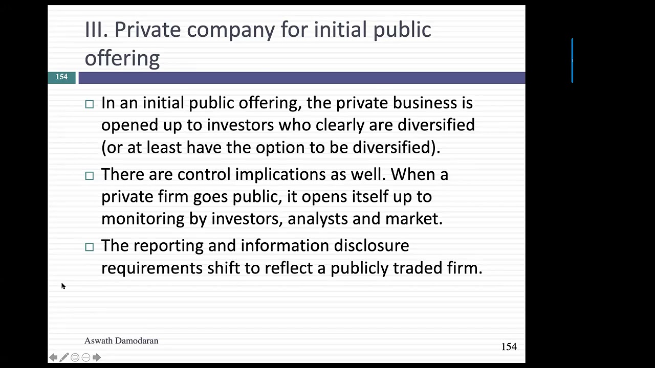 Session 21: IPO Valuation and first steps on Real Options