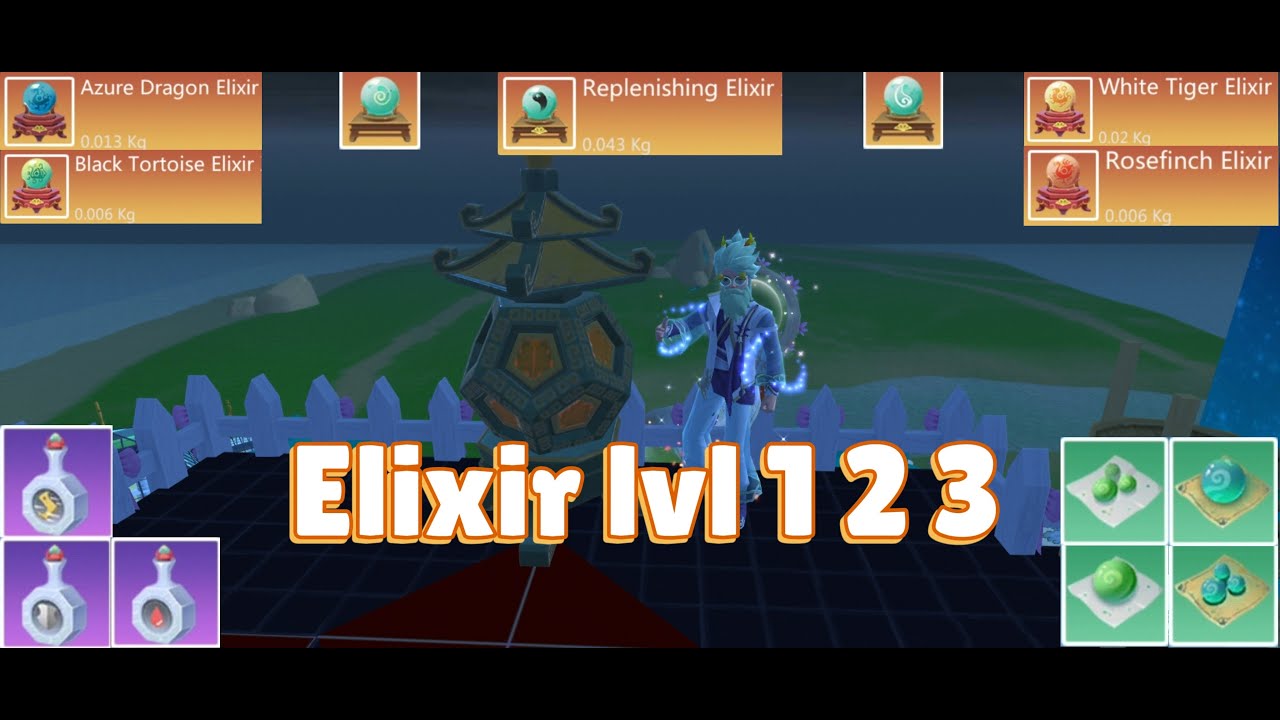 Utopia origin: Elixir Refining Recipes Level 1 2 3 || Internal Elixir level up || Buff Elixir