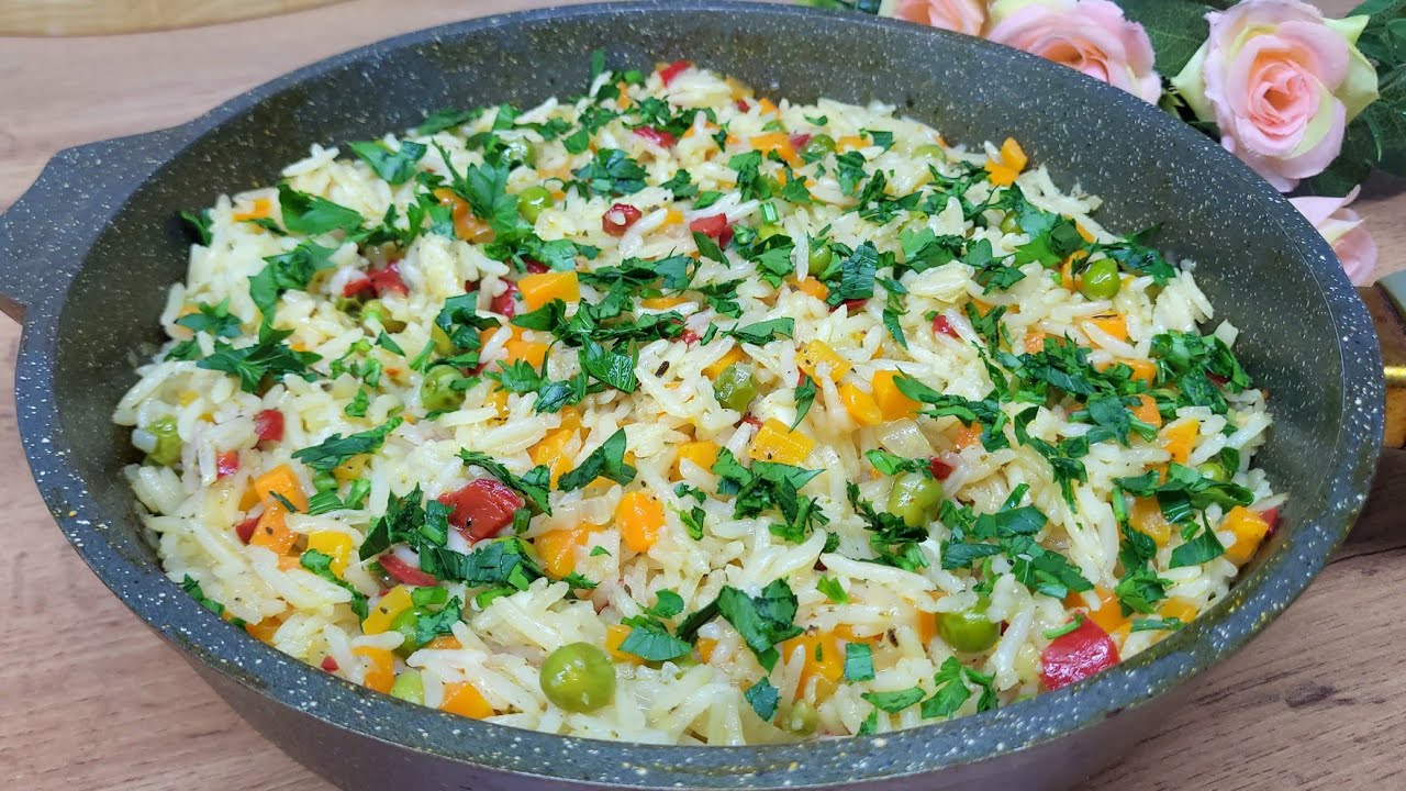 Когда лень готовить, делаю этот рис! Очень Вкусный Постный Ужин на Сковороде за 30 Минут!!!