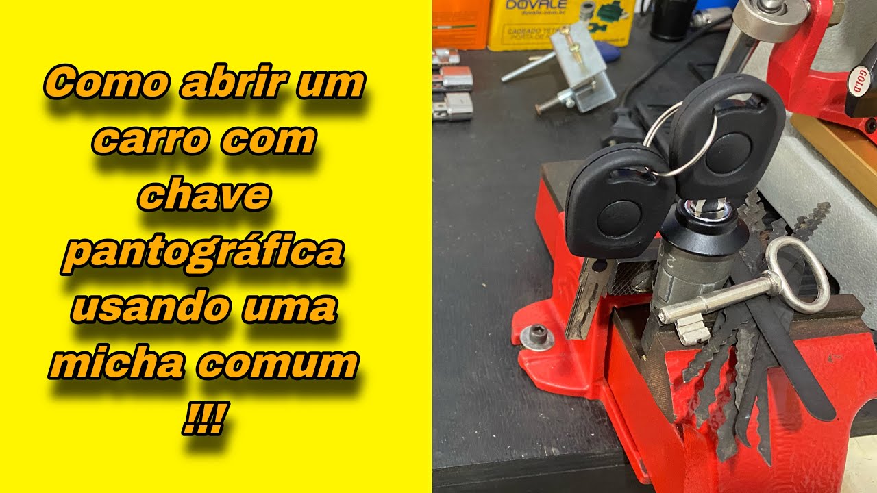 COMO ABRIR UM CARRO COM CHAVE PANTOGRAFICA USANDO UMA MICHA COMUM !!!