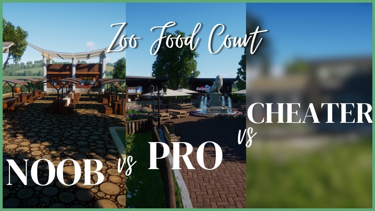 NOOB vs PRO vs CHEATER | Planet Zoo | Food Court