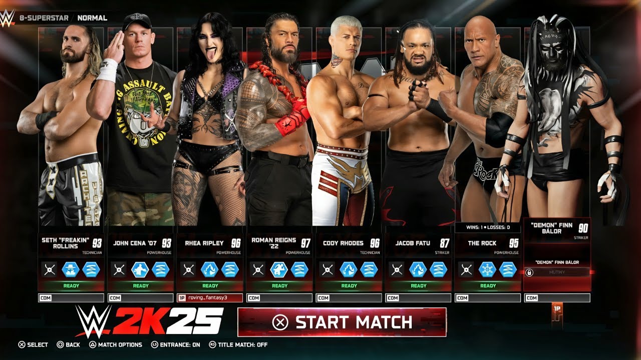 WWE 2K25 My First Ever Gameplay - WWE 2K25 Roman Reigns John Cena Cody Rhodes Gameplay