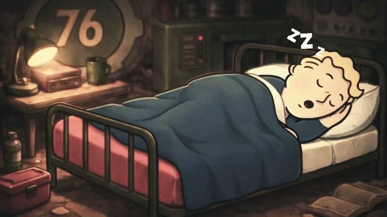 Fallout music style to sleep. The Button Eyed sentinel. Relax level 8. #fallout #music #sleep