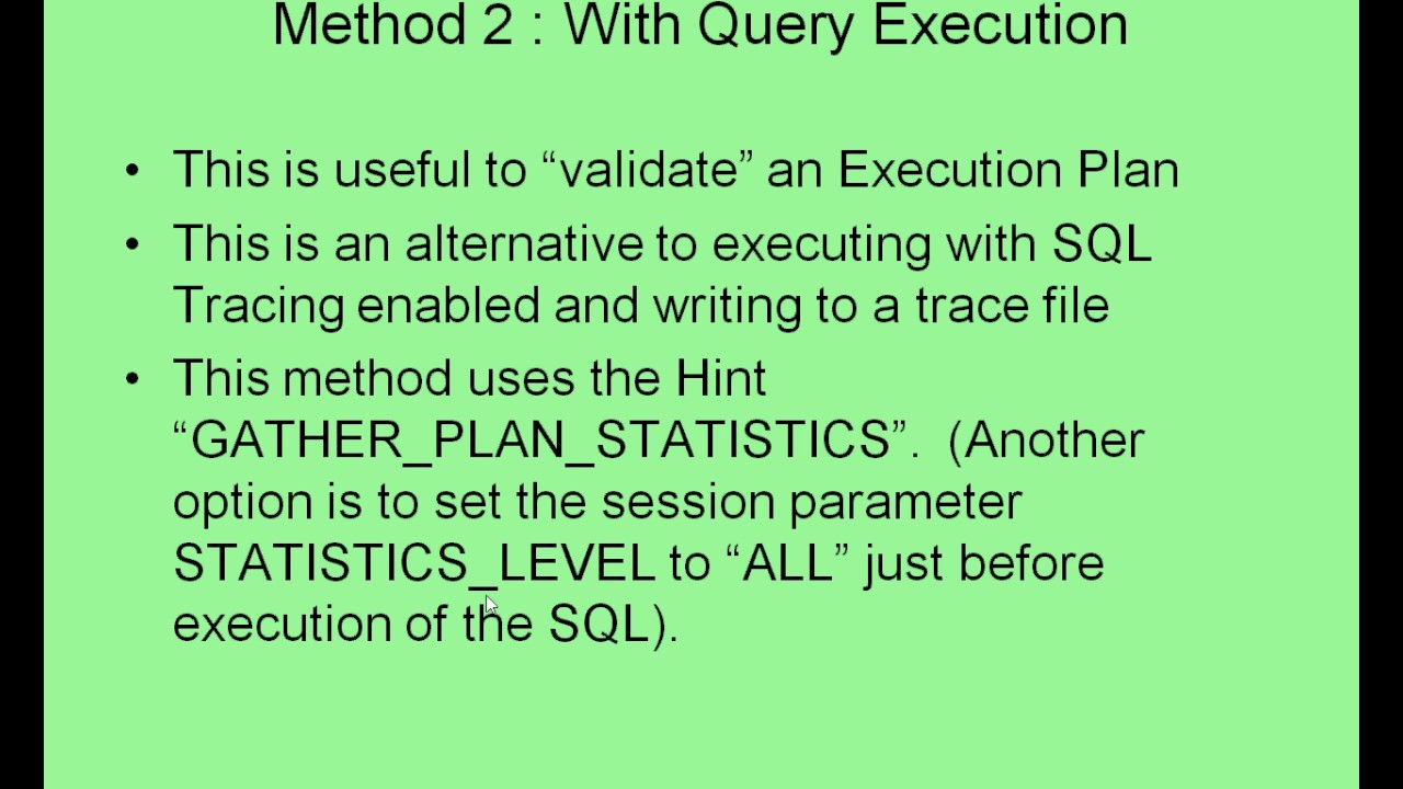 Oracle Explain Plan