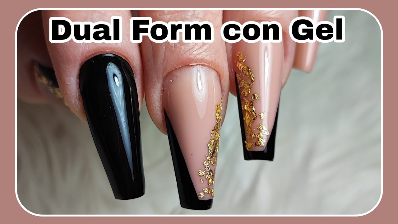 💅🏻 RICOSTRUZIONE UNGHIE IN GEL CON DUAL FORM| unghie nere | @ValentinaMNails