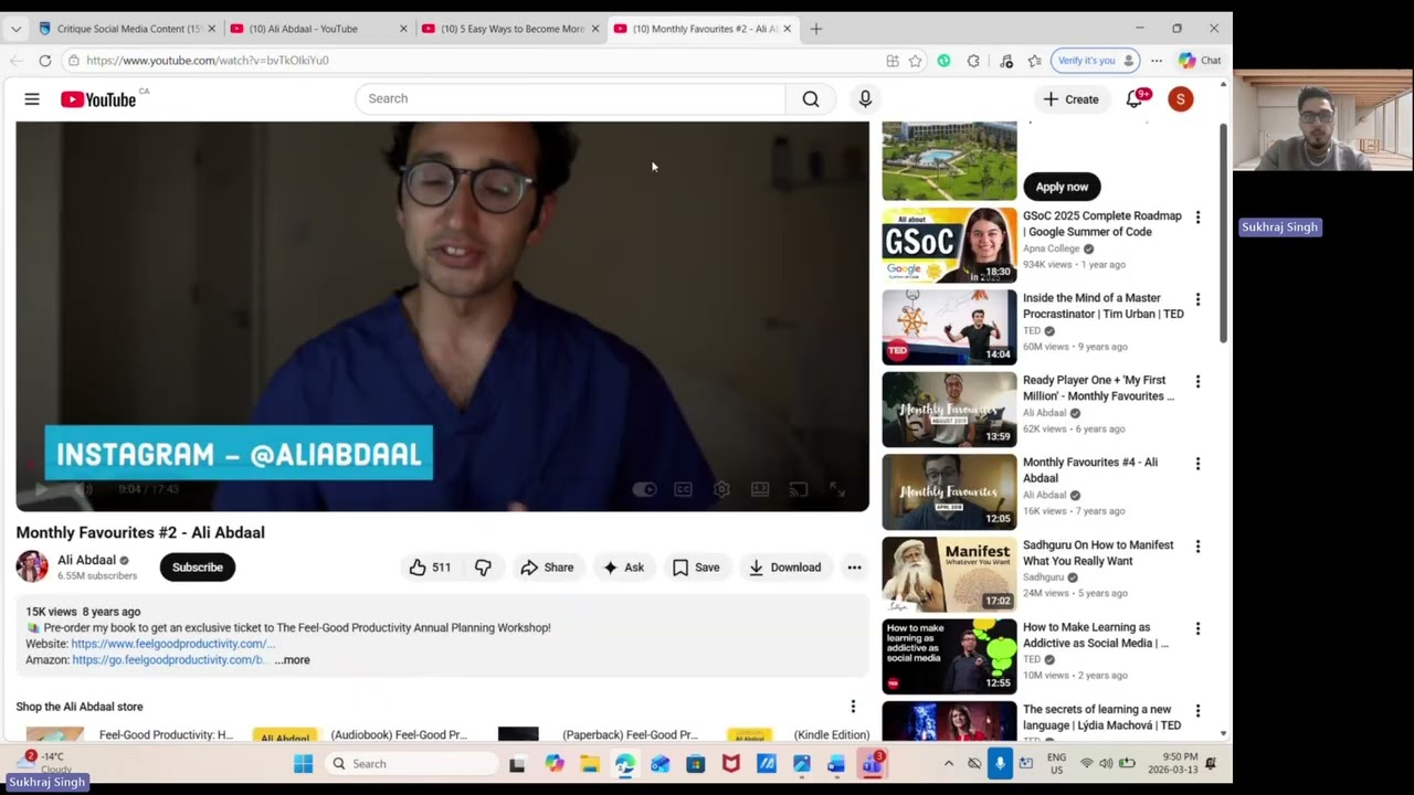 Critique Social Media Content