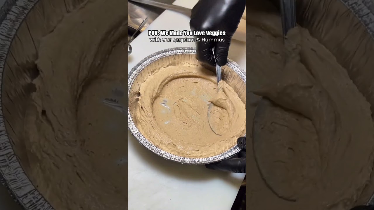 Roasted Eggplant Hummus Bowl