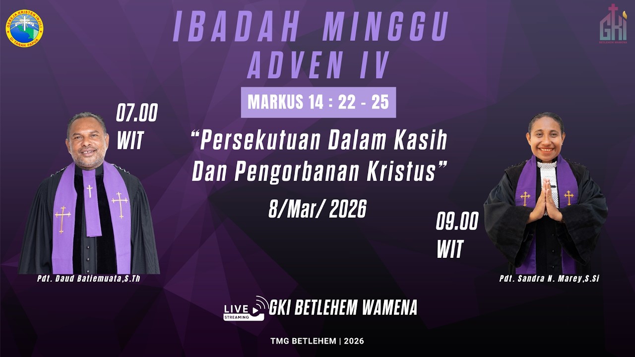 IBADAH MINGGU SENGSARA IV, MINGGU 08 MARET 2026