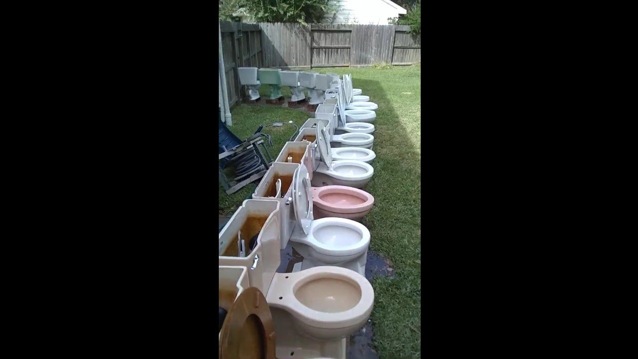 20 Toilets Flushing!
