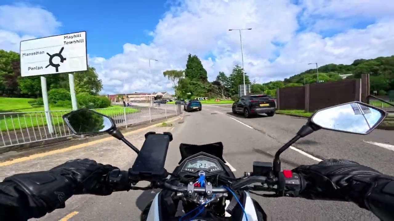 Riding around in Swansea testing my new camera mount from Chin Mounts