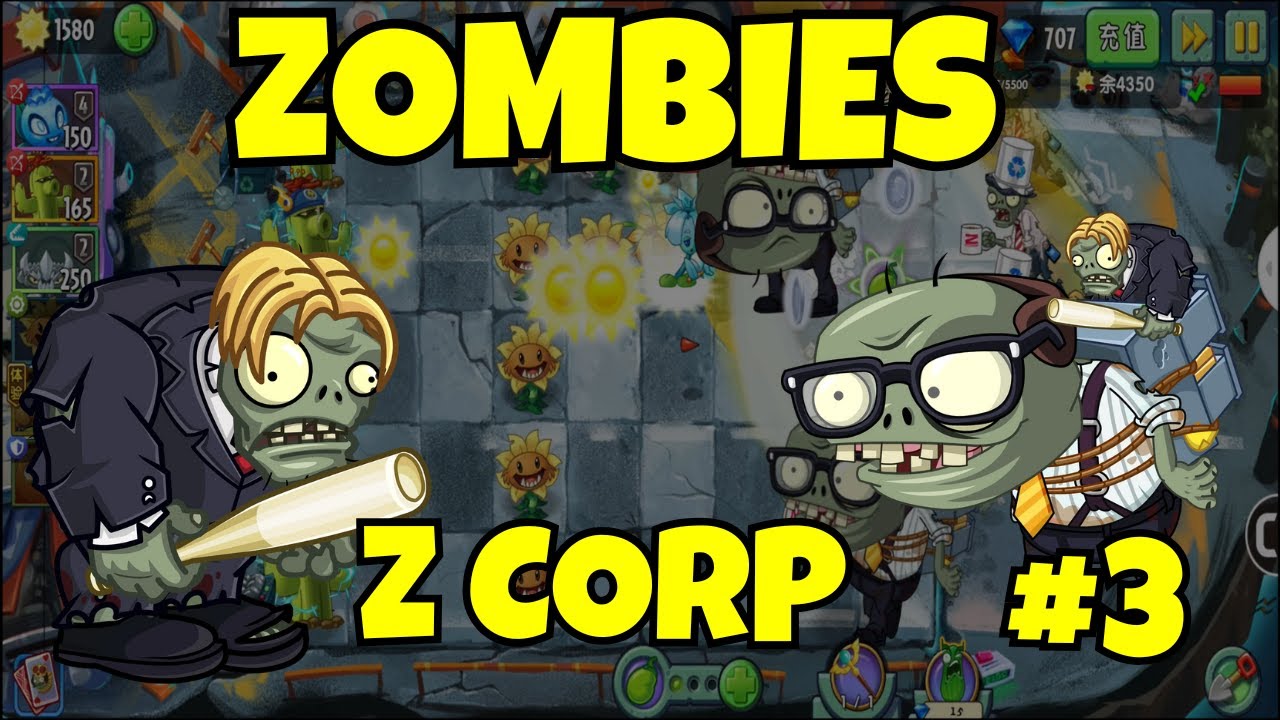 ZOMBIES corporativos al ataque 💼🧟  PvZ2 China Z CORP Día 3
