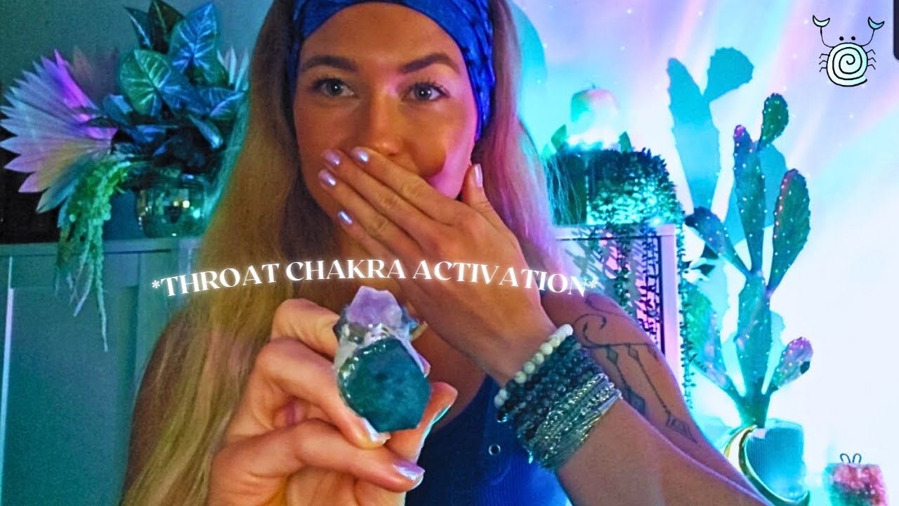[Reiki ASMR] ~ 💙Throat Chakra Activation💙 | speaking with confidence | crystal healing & empowerment