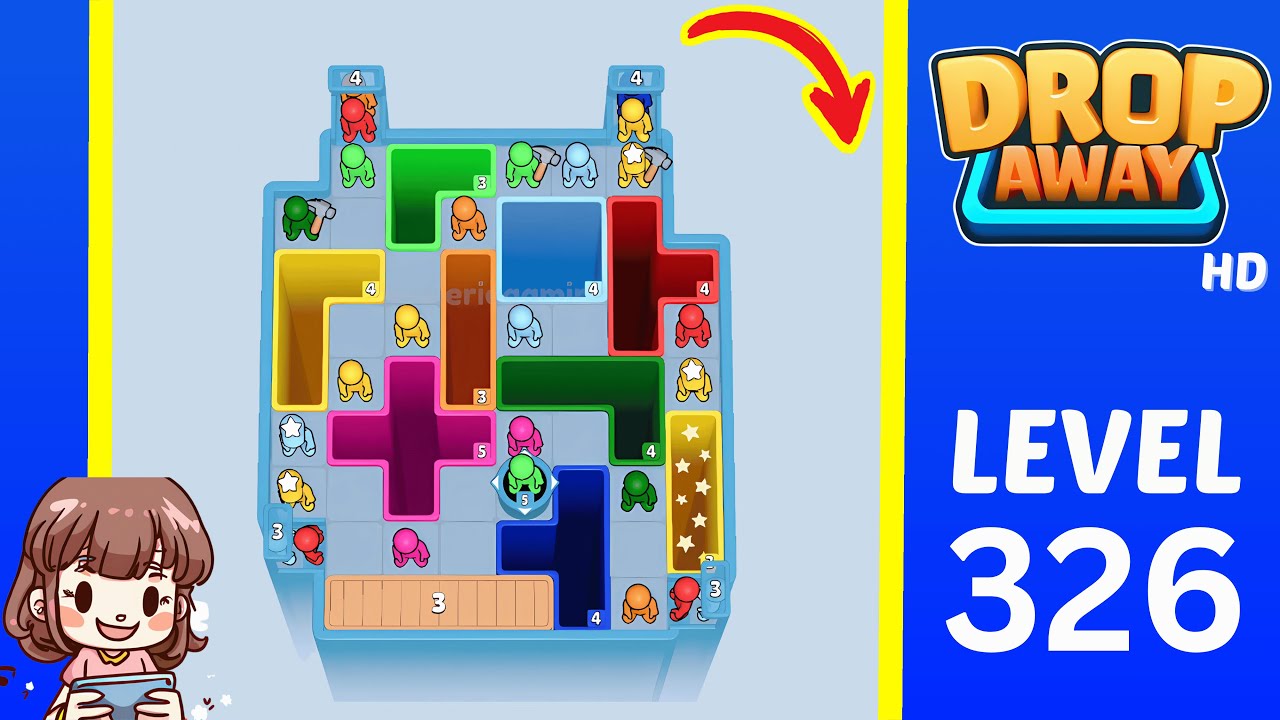 Drop Away Level 326 Solution Walkthrough