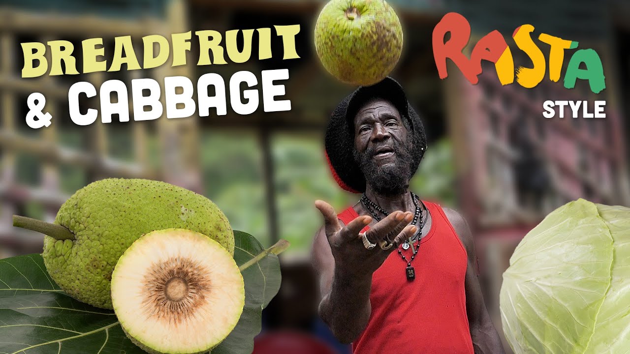 Rasta Style BREADFRUIT & Fried Cabbage! Roast or Fry? 🇯🇲🍞🥬