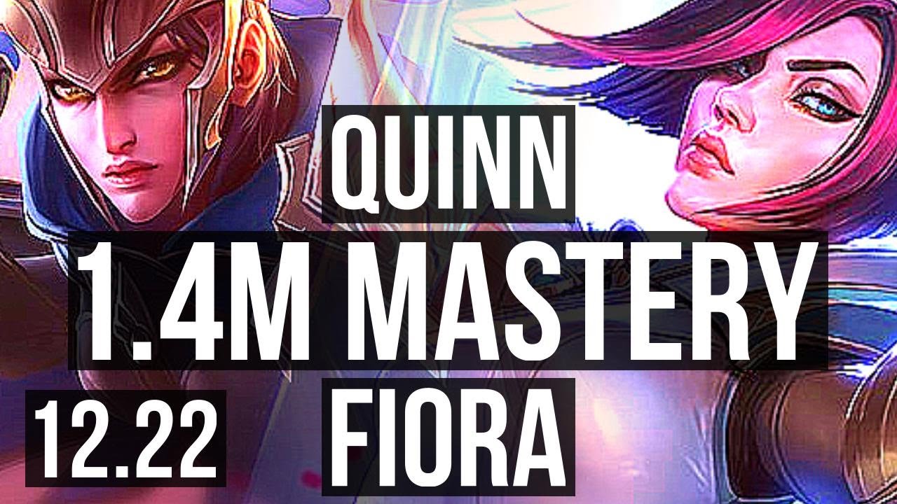 QUINN vs FIORA (TOP) | 1.4M mastery, 600+ games, 9/3/7 | EUW Master | 12.22