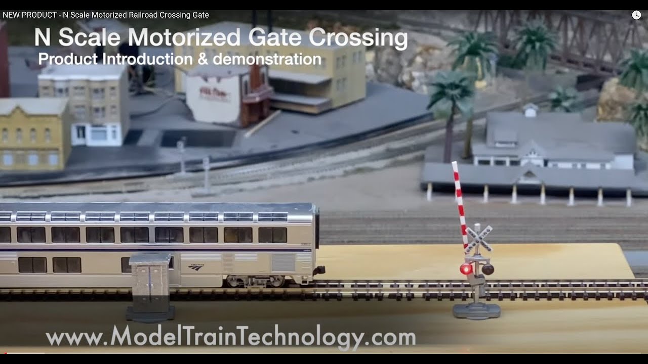 NEW PRODUCT - N Scale Motorized Railroad Crossing Gate from Model Train Technology.