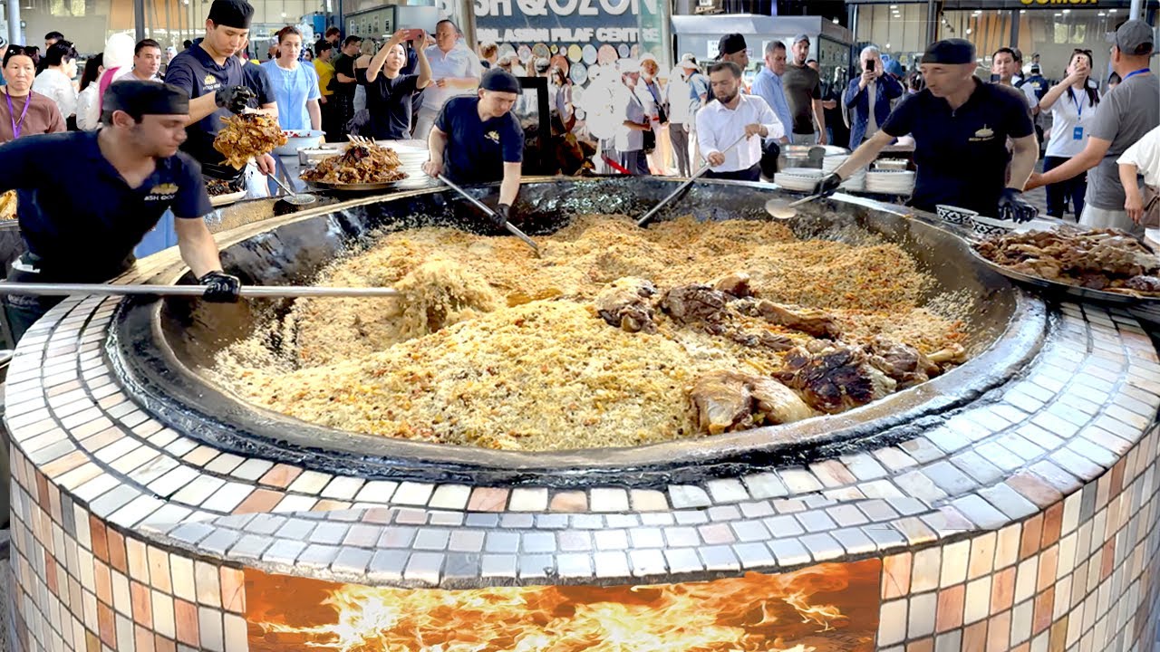 5000 KG WORLD BIGGEST GIANT MEAT UZBEK PILAF | UZBEKISTAN MOST POPULAR NATIONAL FOOD UZBEK CUISINE