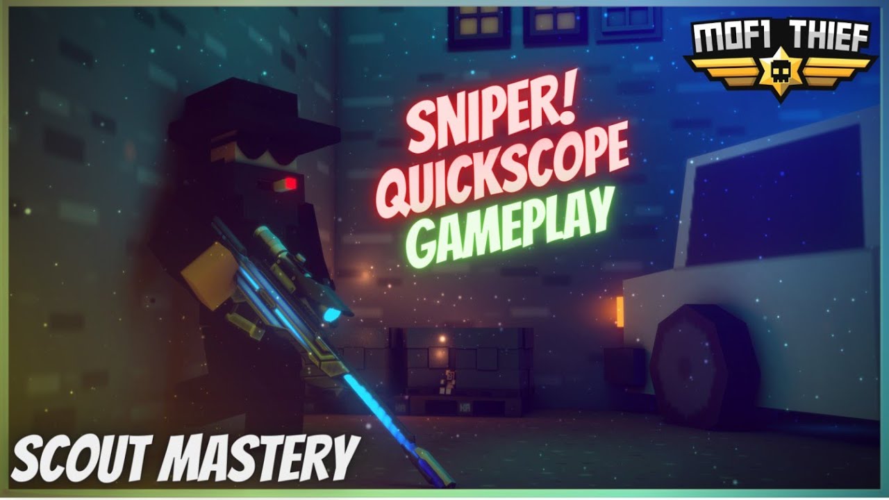 krunker gameplay (6kdamange, 50 kills, scout mastery, quickscope) || MOF1ThieF