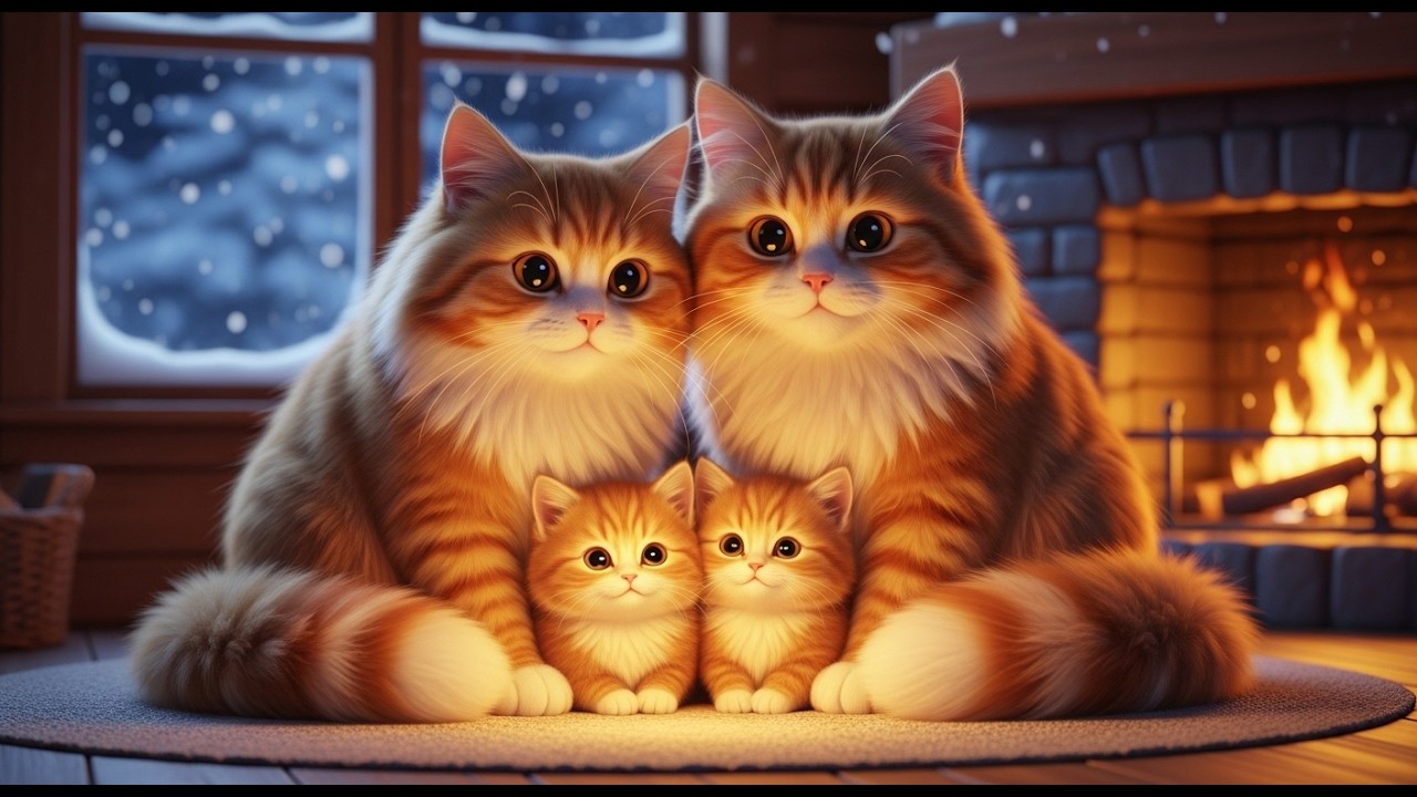 Cozy Cat Family Moments 🍂❄️ | Relaxing Autumn to Winter ASMR Cat Story