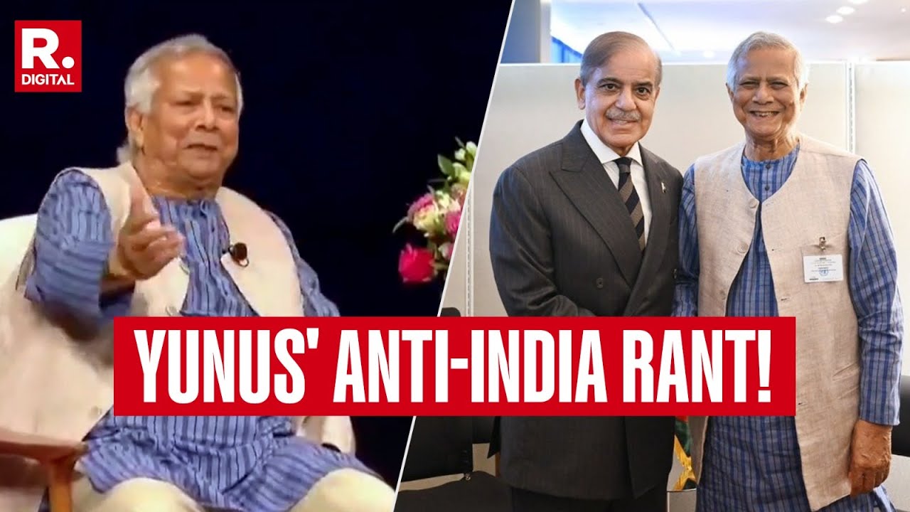 Yunus Goes on Anti-India Rant As He Meets Pakistan PM Sharif on UNGA sidelines