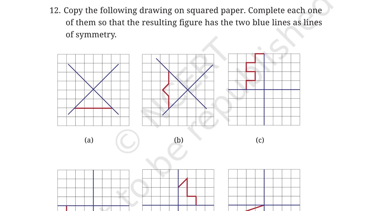 Std-6th Chapter no.9 Symmetry Figure it out (Question no.11&12)
