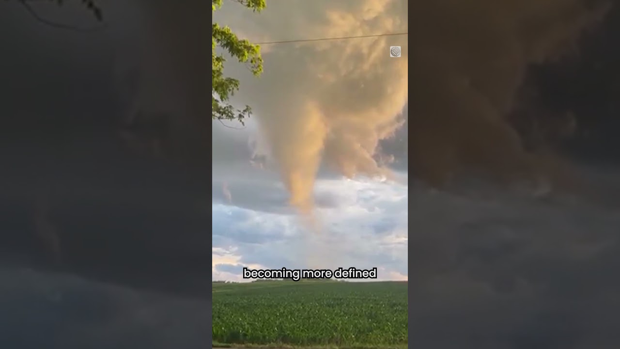 Unreal moment funnel cloud forms outside this home | #shorts