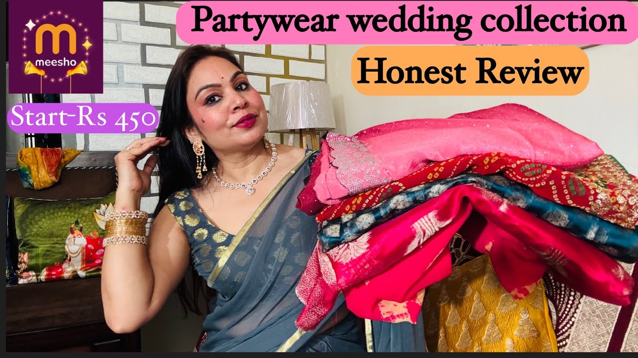 Meesho Wedding Partywear Saree Haul || Meesho Affordable Saree Collection @meesho