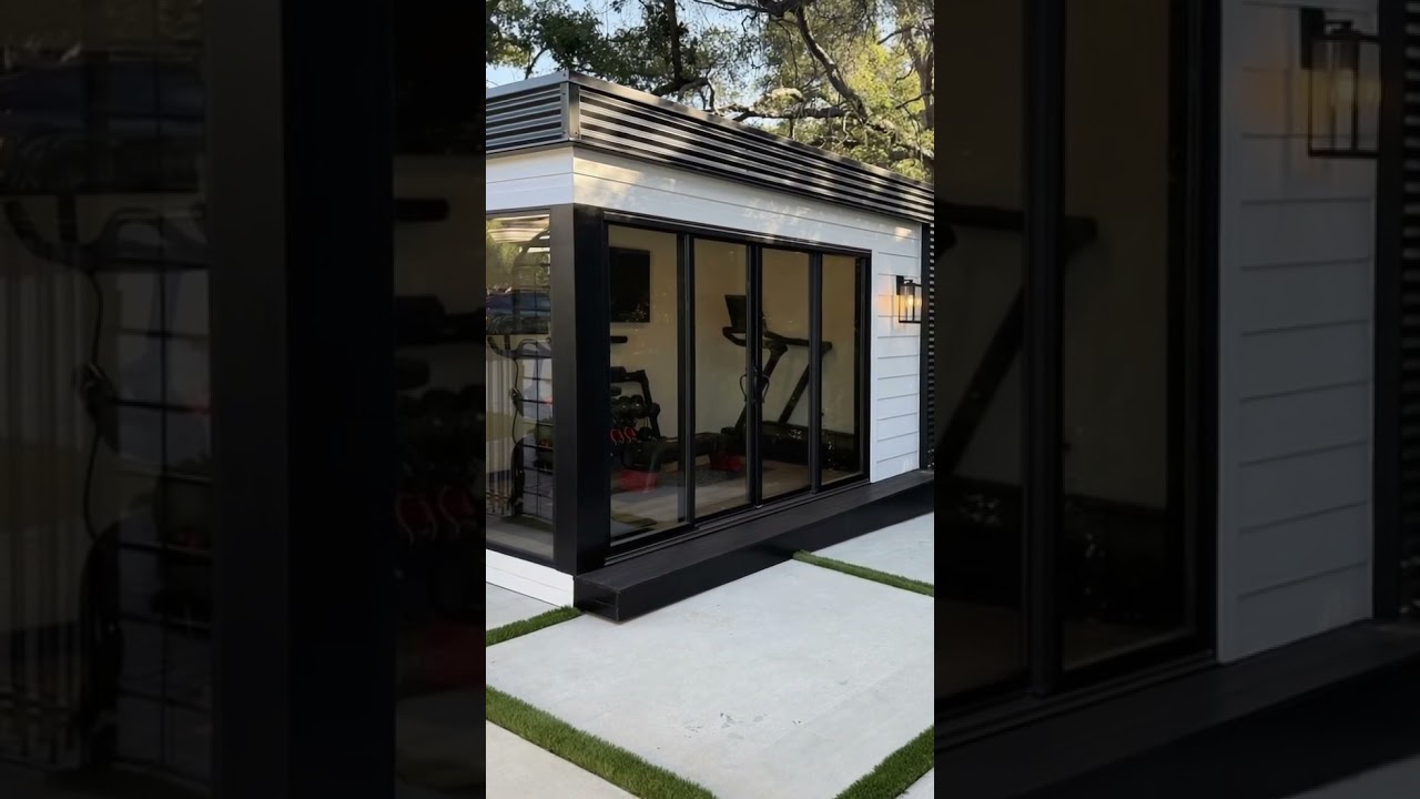 Backyard home gym shed🏋️&zwj;♀️