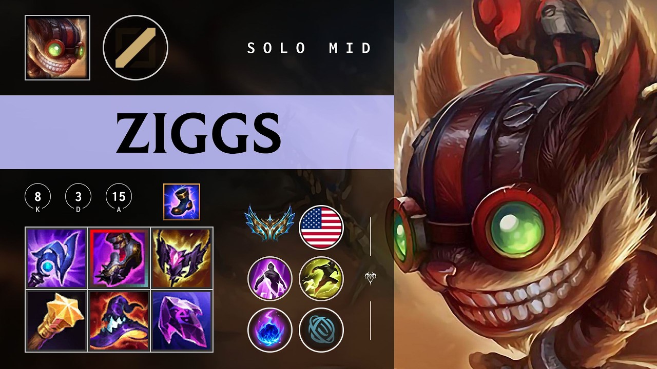 Ziggs Mid vs Azir - NA Challenger Patch 26.03
