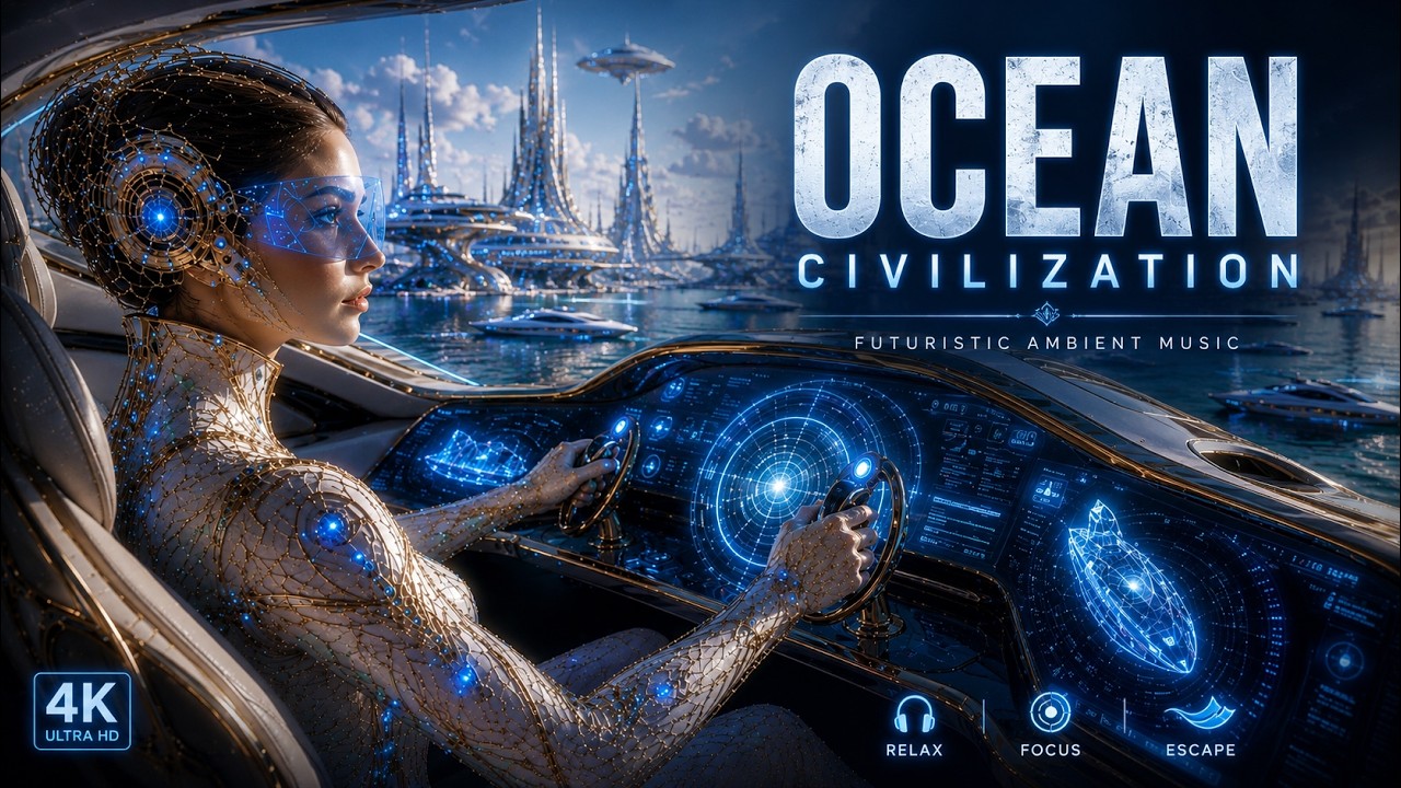 THE FUTURE OCEAN CIVILIZATION 🌊 4K | Relaxing Futuristic Music for Deep Focus & Sci-Fi Dreams
