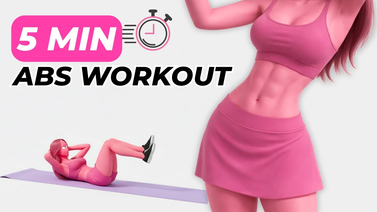 Quick 5 Minute Abs Workout at Home (No Equipment)
