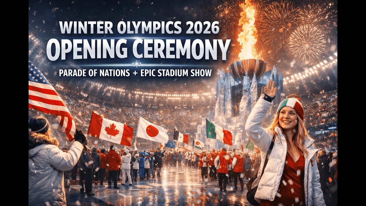 WINTER OLYMPICS 2026 OPENING CEREMONY ❄️ PARADE OF NATIONS + EPIC STADIUM SHOW (4K)