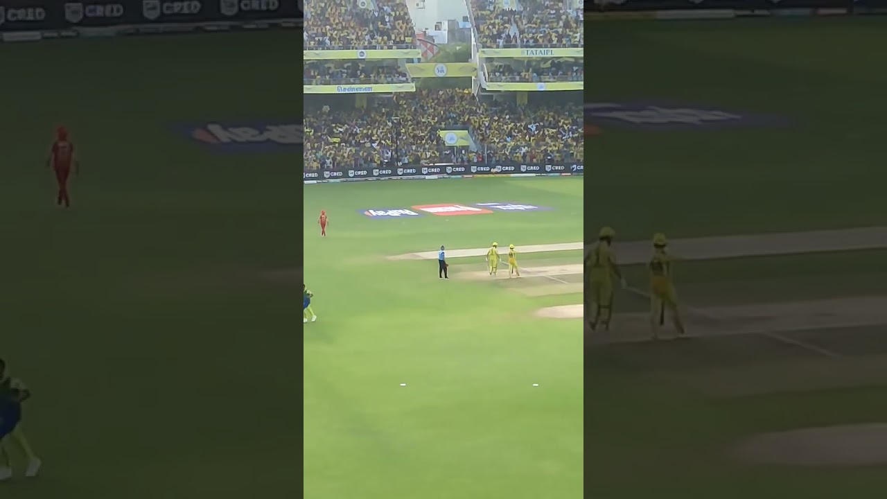 MS Dhoni Mass Entry IPL Chennai | DJ plays Baasha Theme  Music During Dhoni  entry in Chepauk