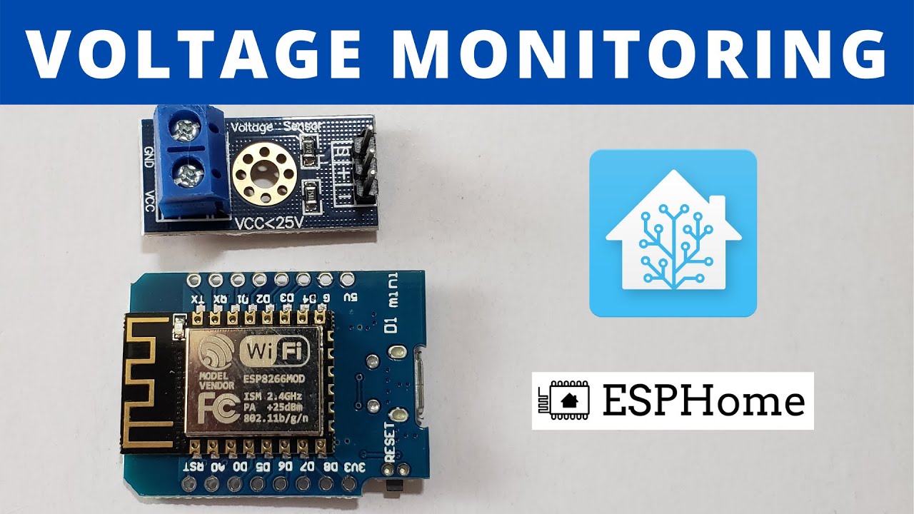 Мониторинг напряжения с помощью ESPHome, D1 Mini ADC и Home Assistant