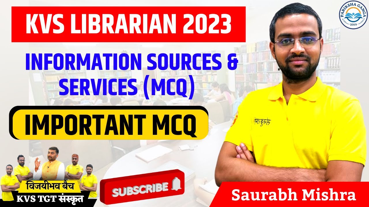 Library Science l  Information Sources & Services (MCQ) | Saurabh Sir | KVS