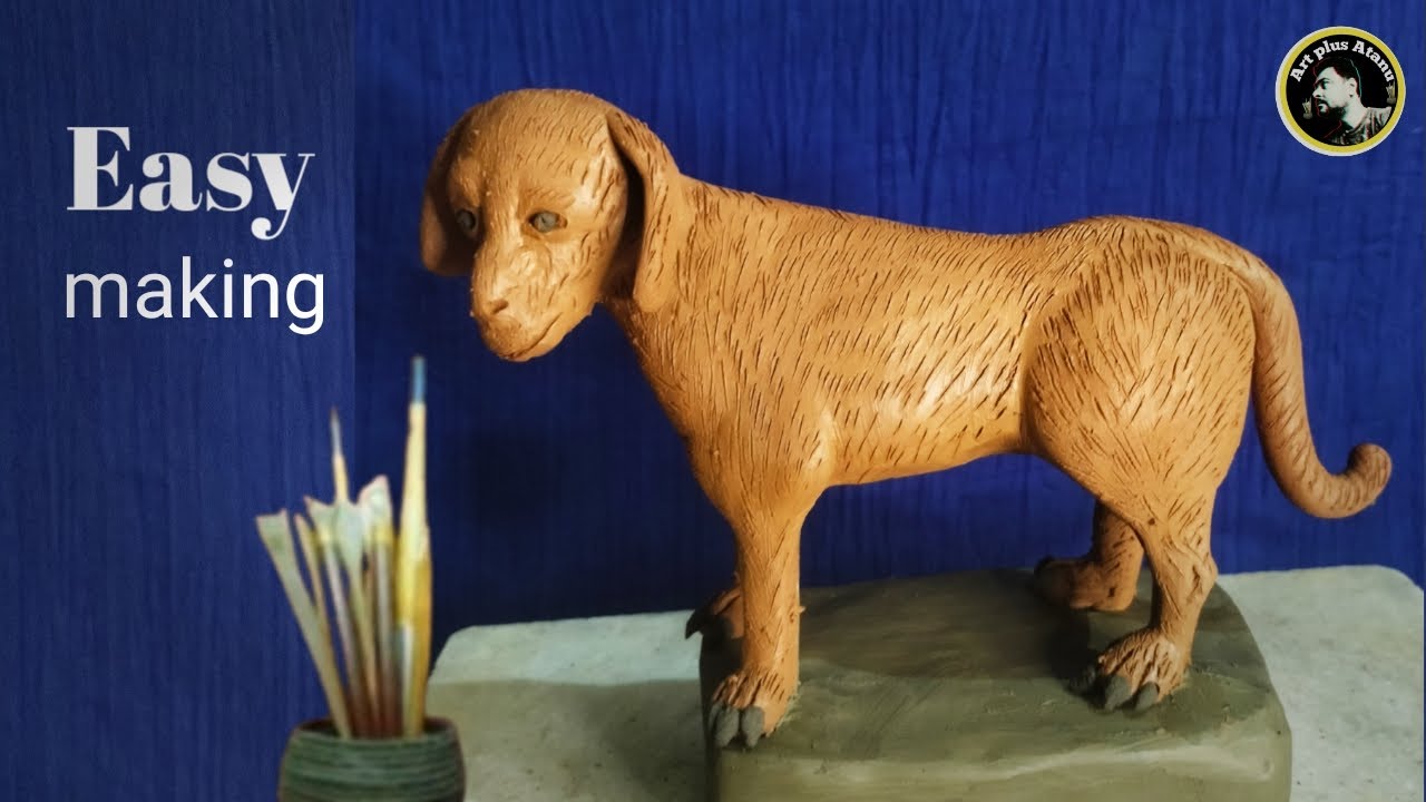 Dog sculpting making with clay / clay model 🐕🐶#dog #art #craft #clay #mitti