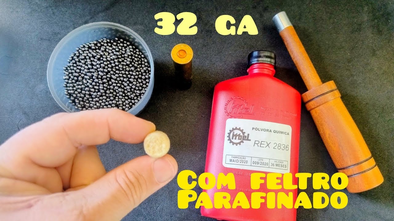 Como fazer recarga cal.32 ga, com feltro parafinado!