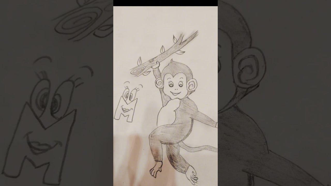 Believe in Yourself – Motivational Monkey Drawing | Never Give Up Art Story 🐵✨#Motivation #MonkeyArt