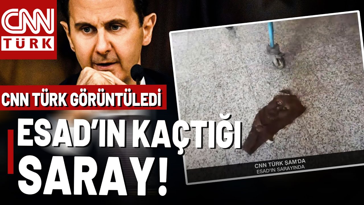 İşte Esad'ın Bırakıp Kaçtığı Saray! CNN TÜRK Şam'da, Esad'ın Sarayında...
