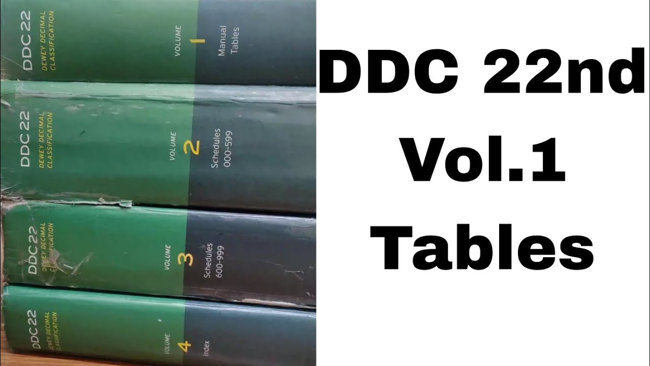 DDC 22nd ed. Vol.1 Tables #DDC#libraryscience