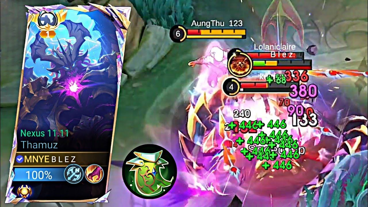 THAMUZ REVAMP GAMEPLAY NEW SKIN NEXUS 11.11‼️ THAMUZ REVAMP BEST BUILD EMBLEM BROKEN 2025 - MLBB