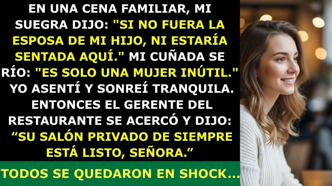 Mis Suegros Dijeron Que Era “Inútil”— Hasta Que el Gerente Dijo Algo Que Los Dejó Sin Palabras