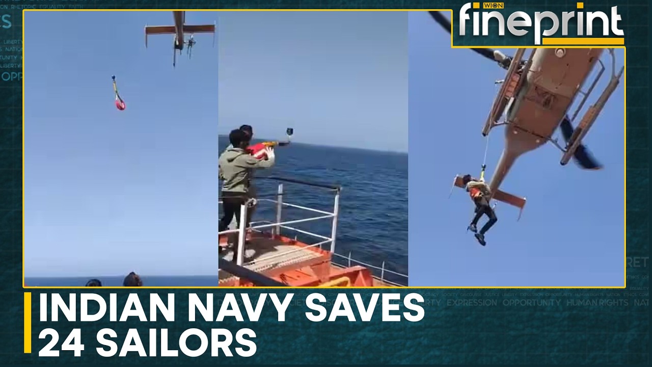 24 Indian Sailors Rescued After U.S. Missile Strike Hits Tanker Near Oman | WION Fineprint