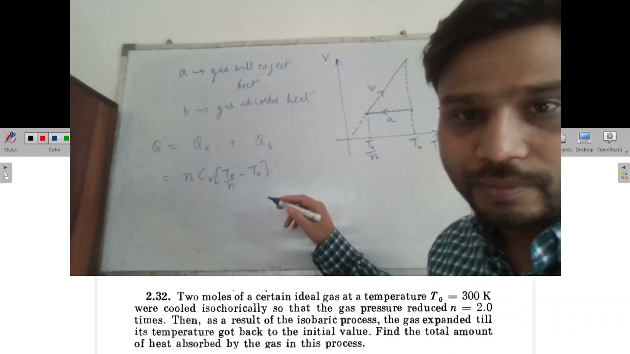 Heat absorbed in Isochoric & Isobaric process | I.E. Irodov Q 2.32