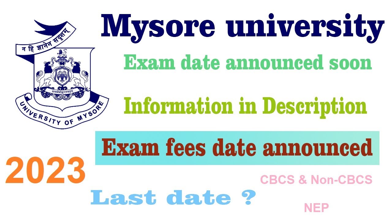 Mysore university exam fees upadated 2023||UG||CBCS|| NEP||Non-CBCS|| uom ||1,3,5 CBCS &Non| 1,3 NEP