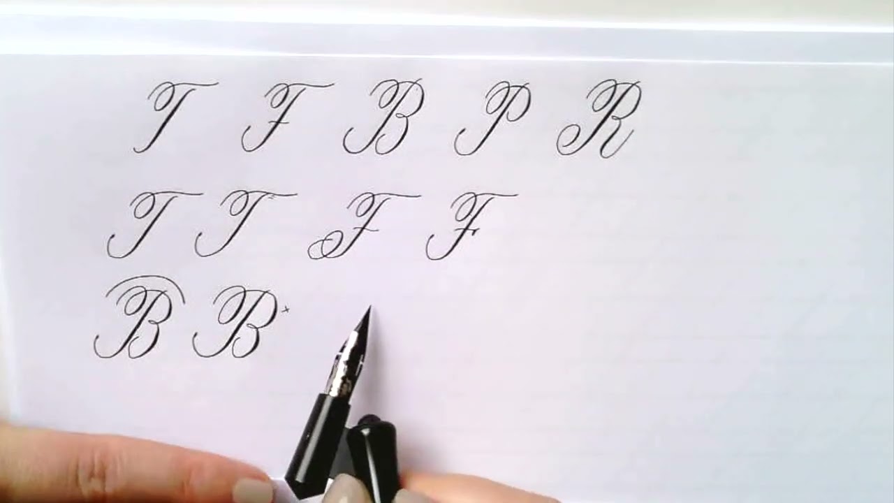 Copperplate Uppercase Letters: T F B P R