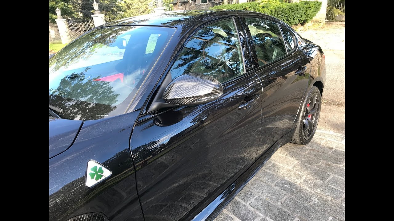 Alfa Romeo Giulia Quadrifoglio Carbon Fiber Mirror Installation