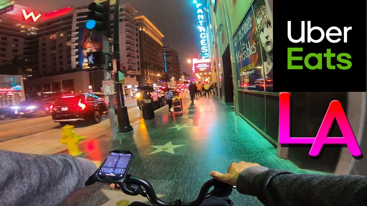 Uber Eats Bike Food Delivery in Hollywood LA (Los Angeles) 🚲 - Part 6