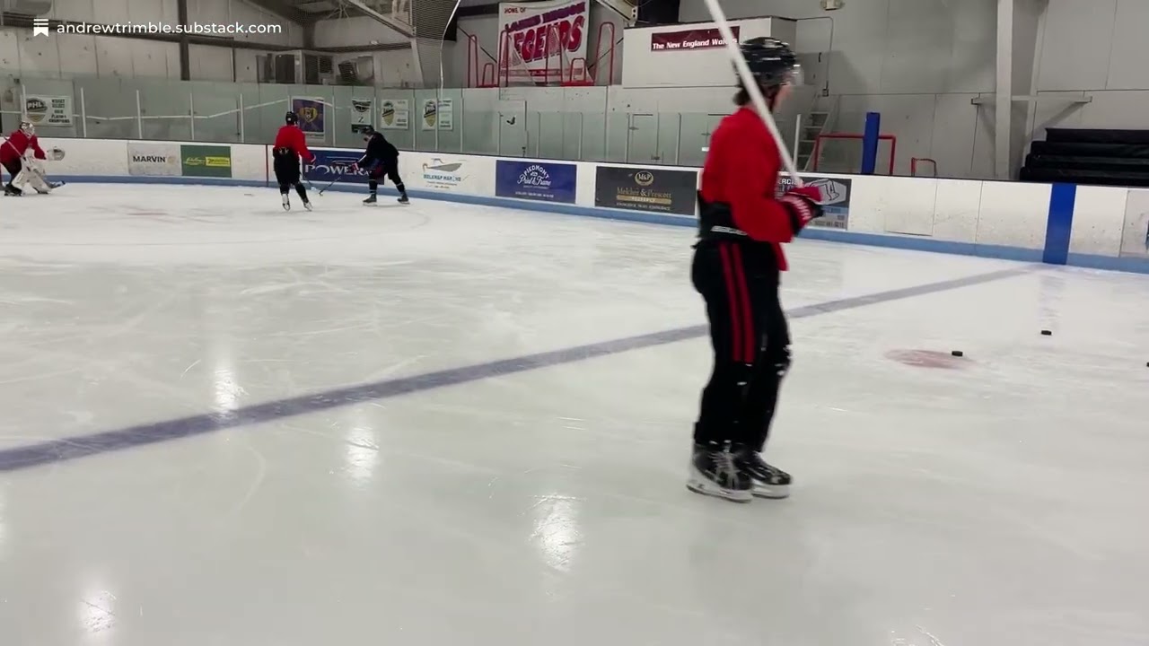 Some of the edge work and puck control stations at Tuesdays Skills with our Premier team.